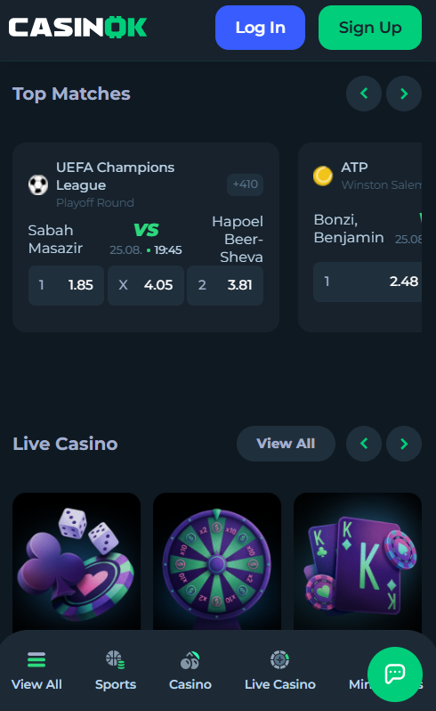 CasinOK Casino mobile